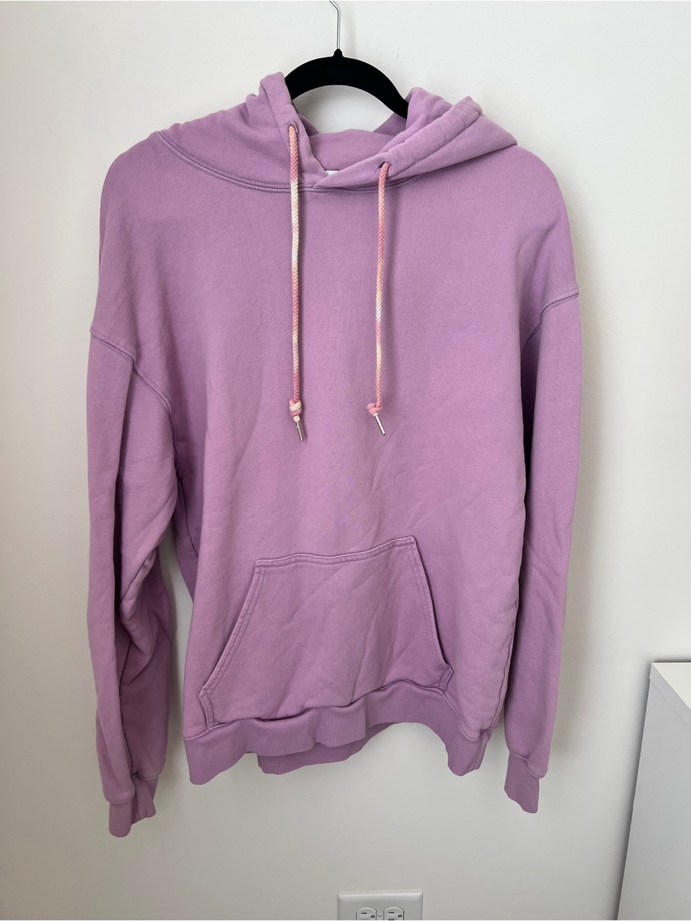 Daydreamer Lilac Pullover Hoodie Sweatshirt size L 100% Cotton